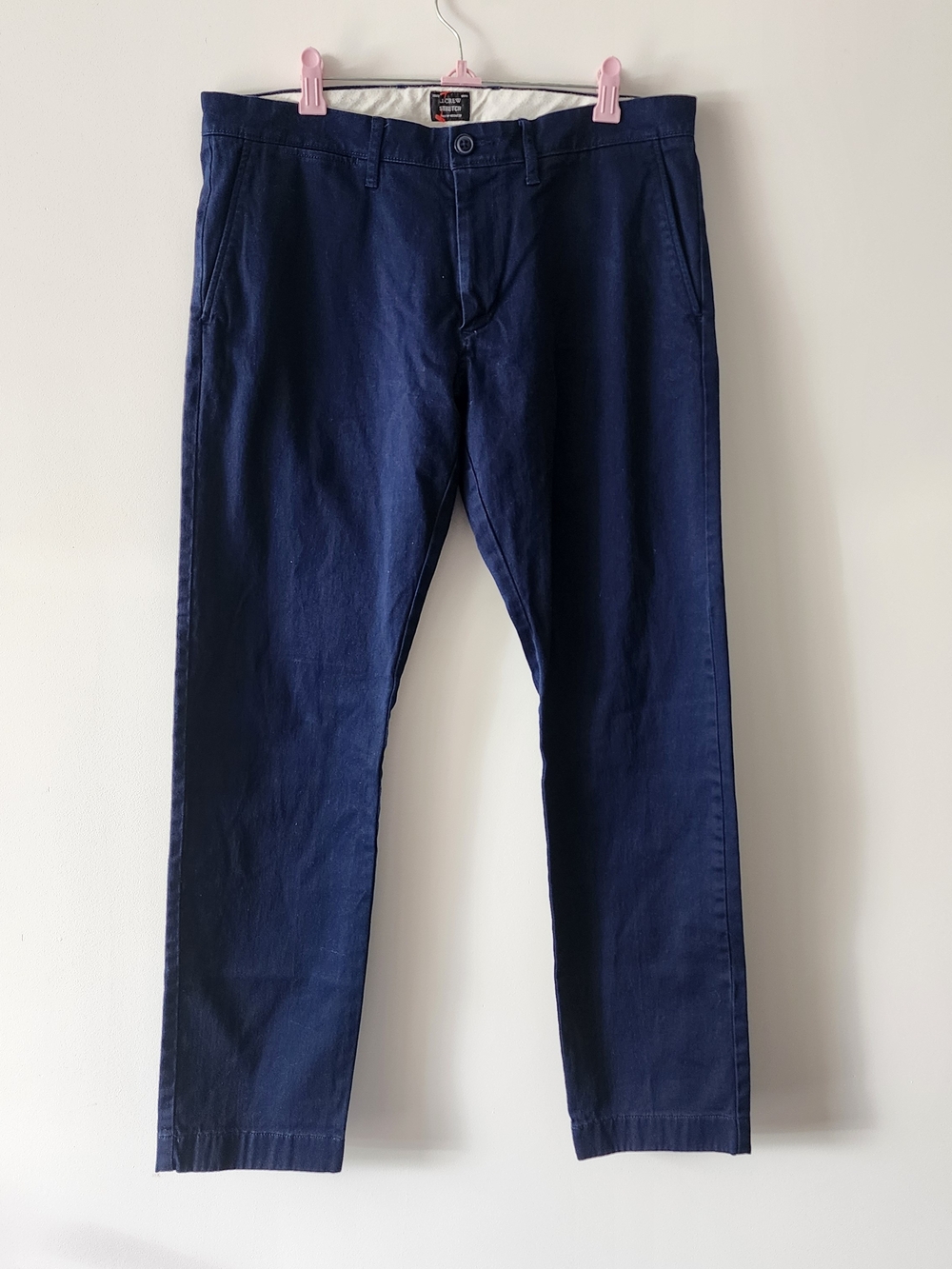 J.Crew 484 Slim Stretch Chino Pants Men 32x30 Navy Blue Casual Preppy Minimalist
